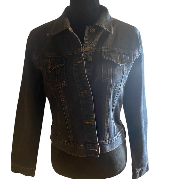 Cleo Petite Dark Blue Jean Jacket - Picture 3 of 6